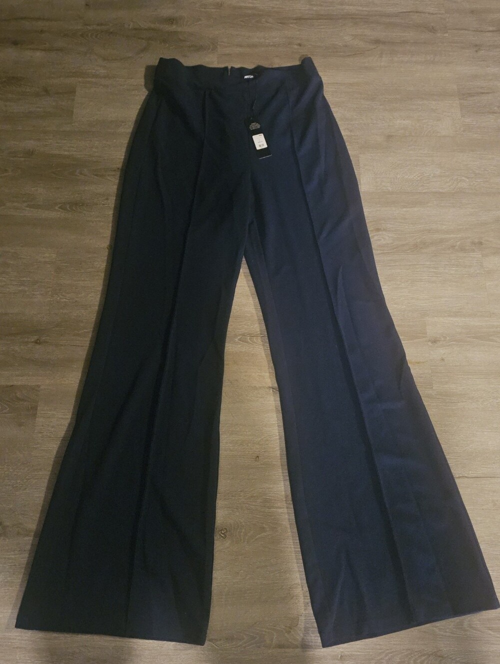 Fashion Nova Navy Blue Wide-Leg Women's Pants